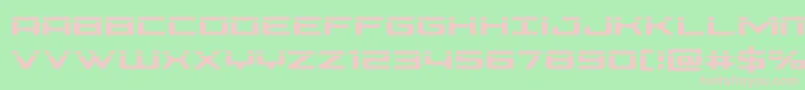フォントPhoenicialaser – 緑の背景にピンクのフォント