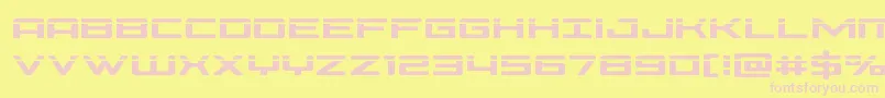 Phoenicialaser Font – Pink Fonts on Yellow Background