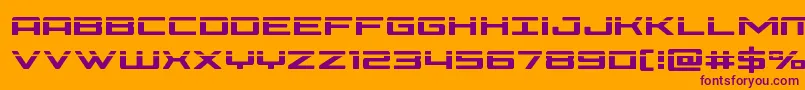 Шрифт Phoenicialaser – фиолетовые шрифты на оранжевом фоне