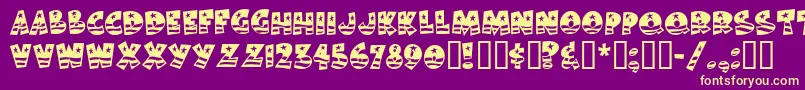 Bodiemfflag Font – Yellow Fonts on Purple Background