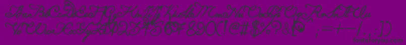 ZaiKonstytucjapolskacleaned Font – Black Fonts on Purple Background