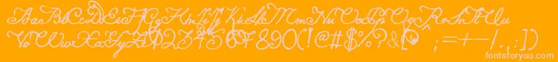 ZaiKonstytucjapolskacleaned Font – Pink Fonts on Orange Background