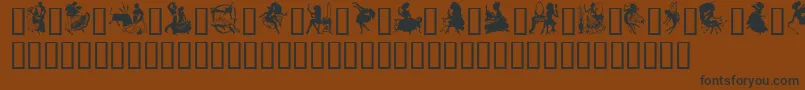 GeSilhouetteWomen Font – Black Fonts on Brown Background