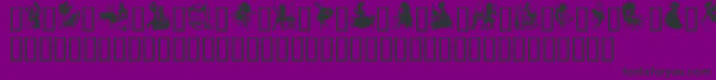 フォントGeSilhouetteWomen – 紫の背景に黒い文字