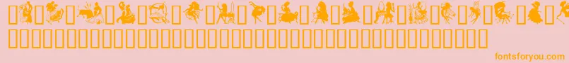 GeSilhouetteWomen Font – Orange Fonts on Pink Background