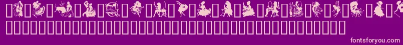 フォントGeSilhouetteWomen – 紫の背景にピンクのフォント