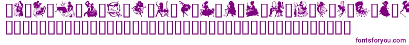 GeSilhouetteWomen-fontti – violetit fontit valkoisella taustalla