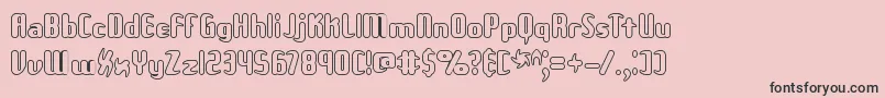 UnexploredGalaxiesOBrk Font – Black Fonts on Pink Background