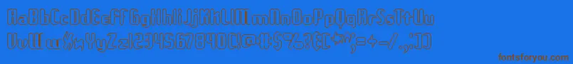 UnexploredGalaxiesOBrk Font – Brown Fonts on Blue Background