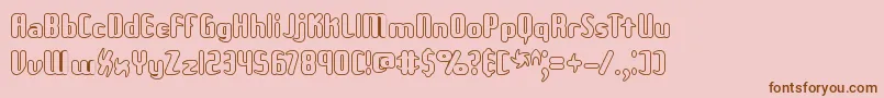 UnexploredGalaxiesOBrk Font – Brown Fonts on Pink Background