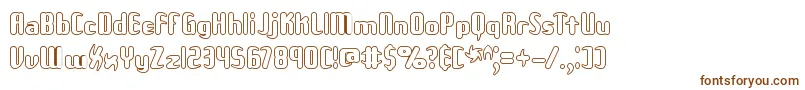 UnexploredGalaxiesOBrk Font – Brown Fonts on White Background