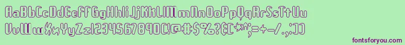 UnexploredGalaxiesOBrk Font – Purple Fonts on Green Background