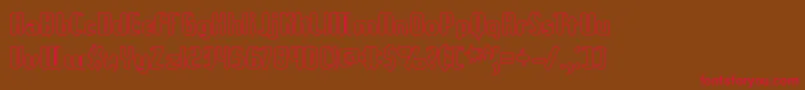 UnexploredGalaxiesOBrk Font – Red Fonts on Brown Background