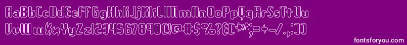 UnexploredGalaxiesOBrk Font – White Fonts on Purple Background