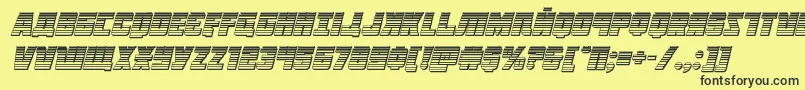 Octoberguardchromeital Font – Black Fonts on Yellow Background