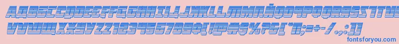 Octoberguardchromeital Font – Blue Fonts on Pink Background