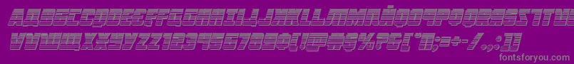 fuente Octoberguardchromeital – Fuentes Grises Sobre Fondo Morado