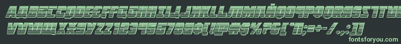 Шрифт Octoberguardchromeital – зелёные шрифты на чёрном фоне