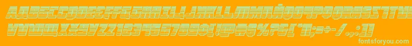 En savoir plus sur la police Octoberguardchromeital Police Octoberguardchromeital – polices vertes sur fond orange