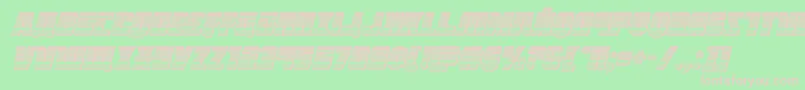 Fonte Octoberguardchromeital – fontes rosa em um fundo verde
