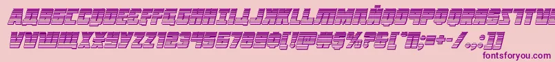 Octoberguardchromeital Font – Purple Fonts on Pink Background