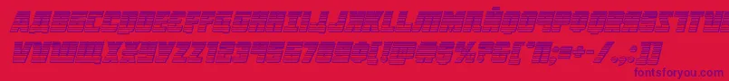 Octoberguardchromeital Font – Purple Fonts on Red Background