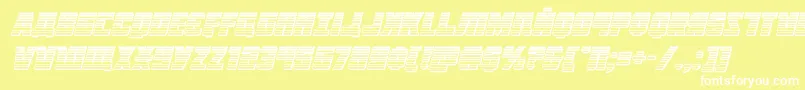 Octoberguardchromeital Font – White Fonts on Yellow Background