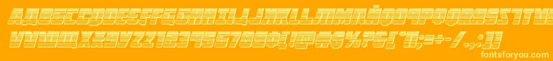 En savoir plus sur la police Octoberguardchromeital Police Octoberguardchromeital – polices jaunes sur fond orange