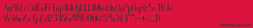 フォントJanesville51B – 赤い背景に黒い文字