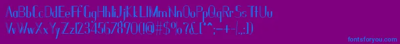 Janesville51B Font – Blue Fonts on Purple Background