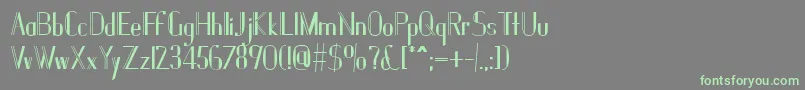 Janesville51B Font – Green Fonts on Gray Background