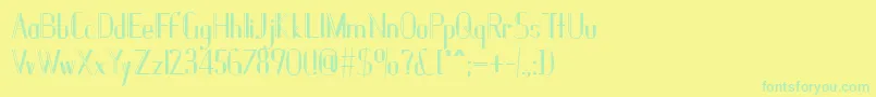 Janesville51B Font – Green Fonts on Yellow Background