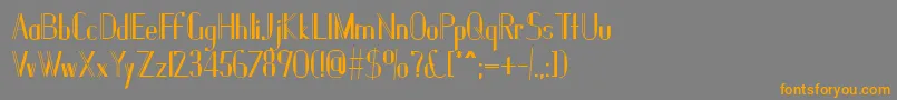 Janesville51B Font – Orange Fonts on Gray Background
