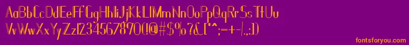 Janesville51B Font – Orange Fonts on Purple Background