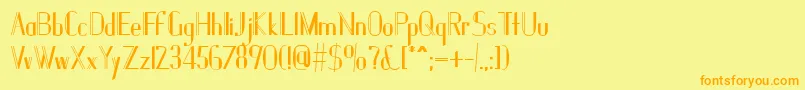 Janesville51B Font – Orange Fonts on Yellow Background