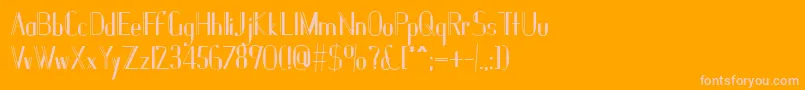Janesville51B-Schriftart – Rosa Schriften auf orangefarbenem Hintergrund