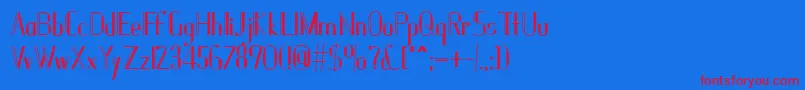 Janesville51B Font – Red Fonts on Blue Background