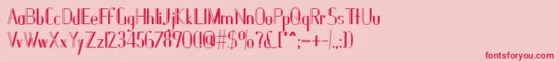 Janesville51B-Schriftart – Rote Schriften auf rosa Hintergrund