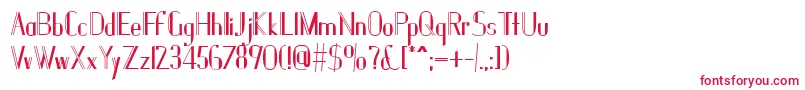 フォントJanesville51B – 白い背景に赤い文字