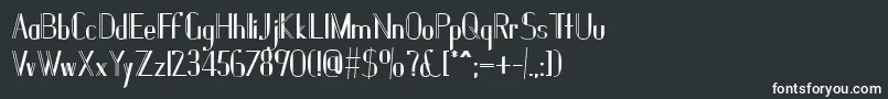 フォントJanesville51B – 白い文字