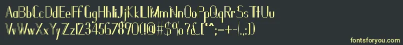 Janesville51B Font – Yellow Fonts on Black Background