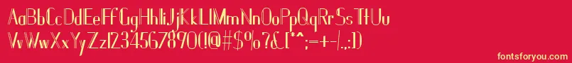 Janesville51B Font – Yellow Fonts on Red Background