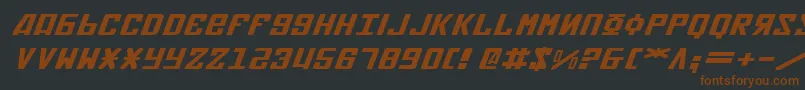 Шрифт SovietXExpandedItalic – коричневые шрифты на чёрном фоне