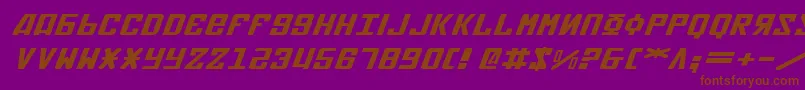 SovietXExpandedItalic Font – Brown Fonts on Purple Background