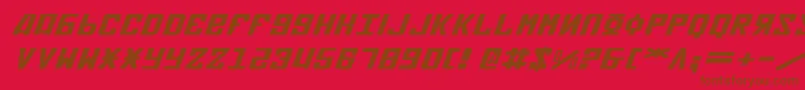 SovietXExpandedItalic Font – Brown Fonts on Red Background