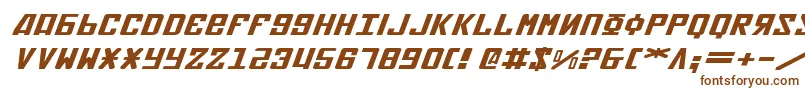 SovietXExpandedItalic Font – Brown Fonts on White Background