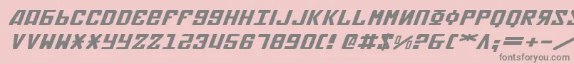 SovietXExpandedItalic Font – Gray Fonts on Pink Background