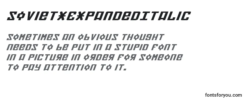 SovietXExpandedItalic Font