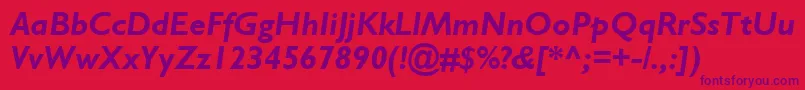 GillSsiBoldItalic-Schriftart – Violette Schriften auf rotem Hintergrund