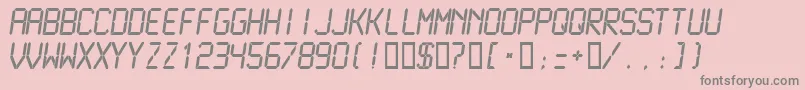 LcdmonoNormal Font – Gray Fonts on Pink Background